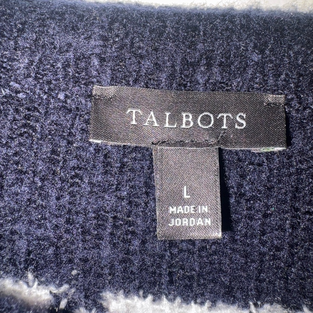Talbots Purple and Black Geometric Sweater size L - Picture 4 of 5